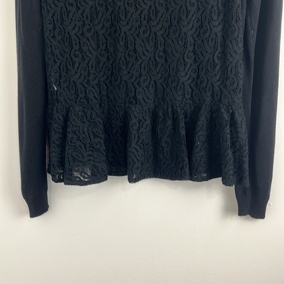 Mage Black Lace Crewneck Sweater - Picture 7 of 8